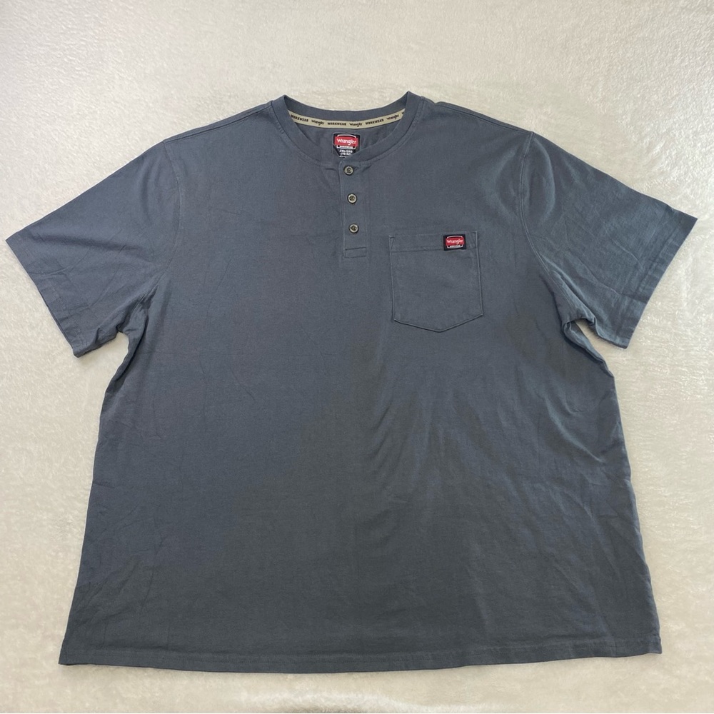 MENS HENLEY WRANGLER WORKWEAR S/S SHIRT RELAXED FIT ONE POCKET 2XL